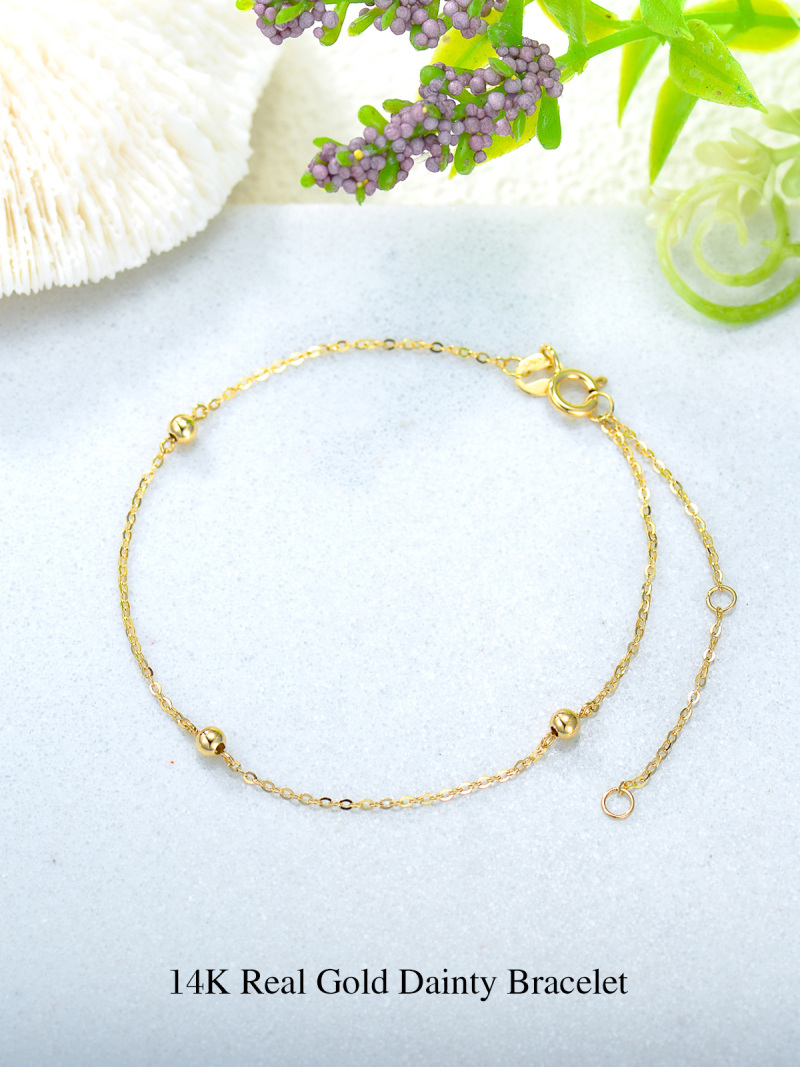 Armband aus 10-karätigen Gelbgoldperlen-3