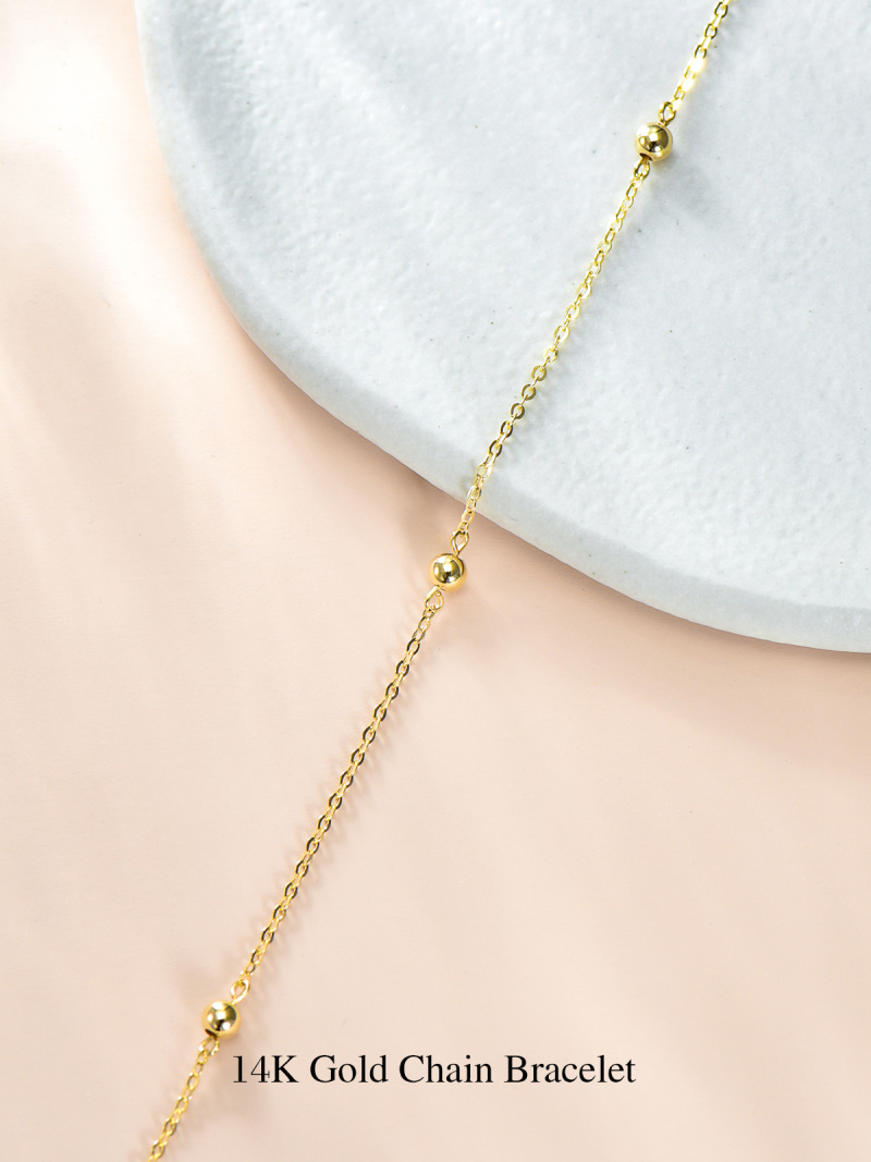 Armband aus 10-karätigen Gelbgoldperlen-4