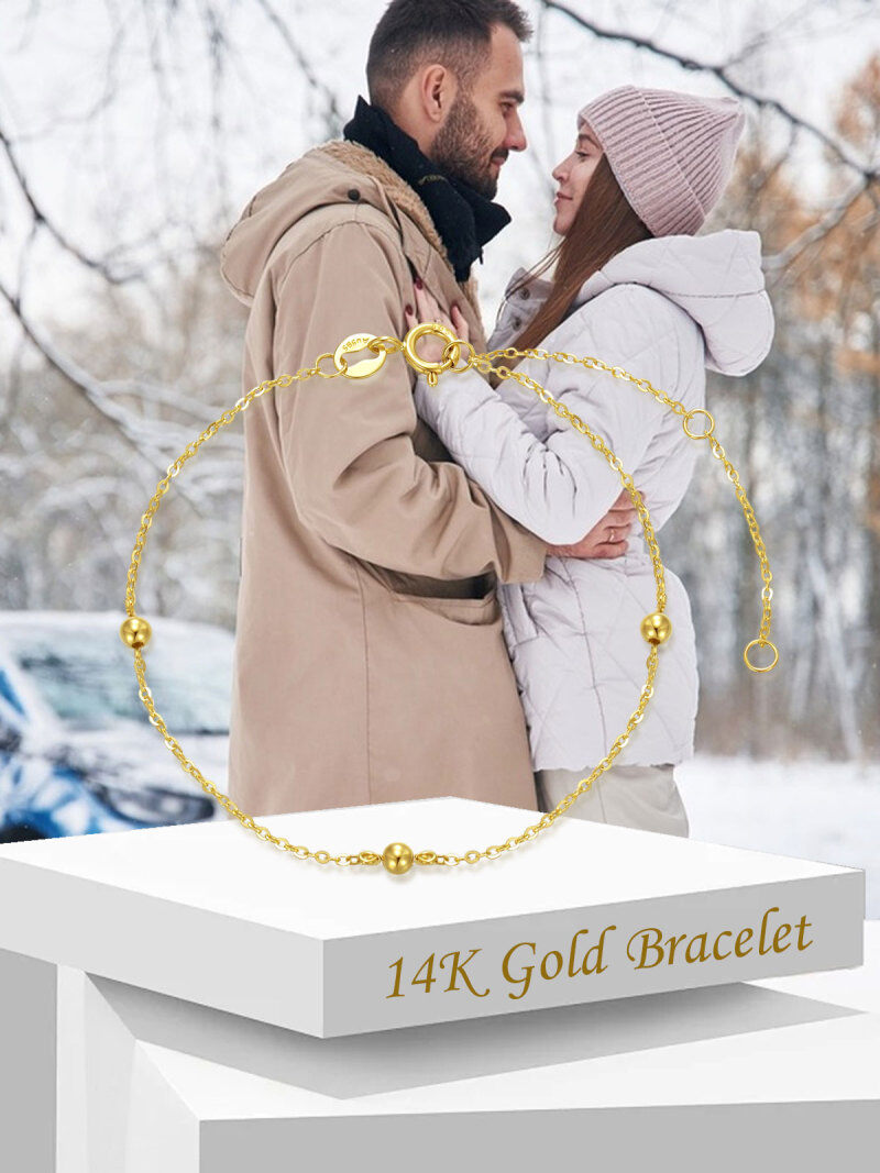 Armband aus 10-karätigen Gelbgoldperlen-5