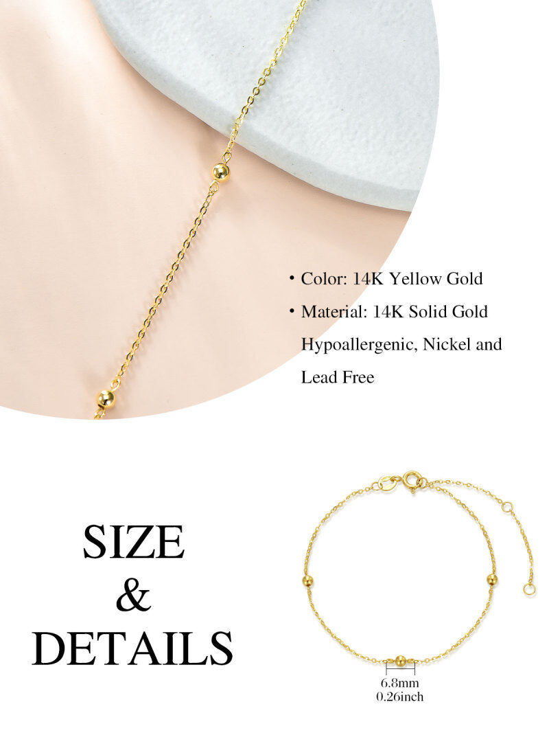 Armband aus 10-karätigen Gelbgoldperlen-6