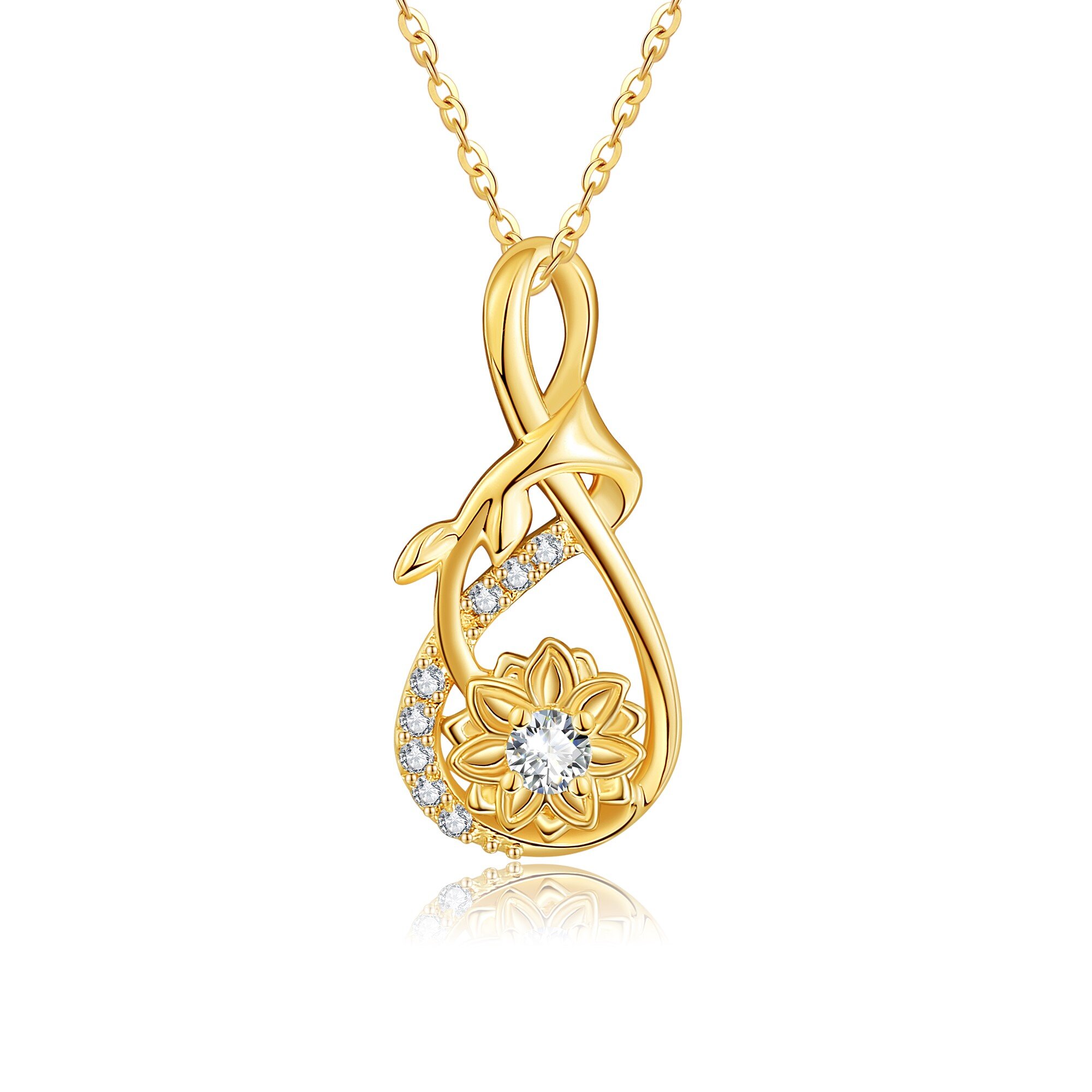 14K Yellow Gold Cir… - image