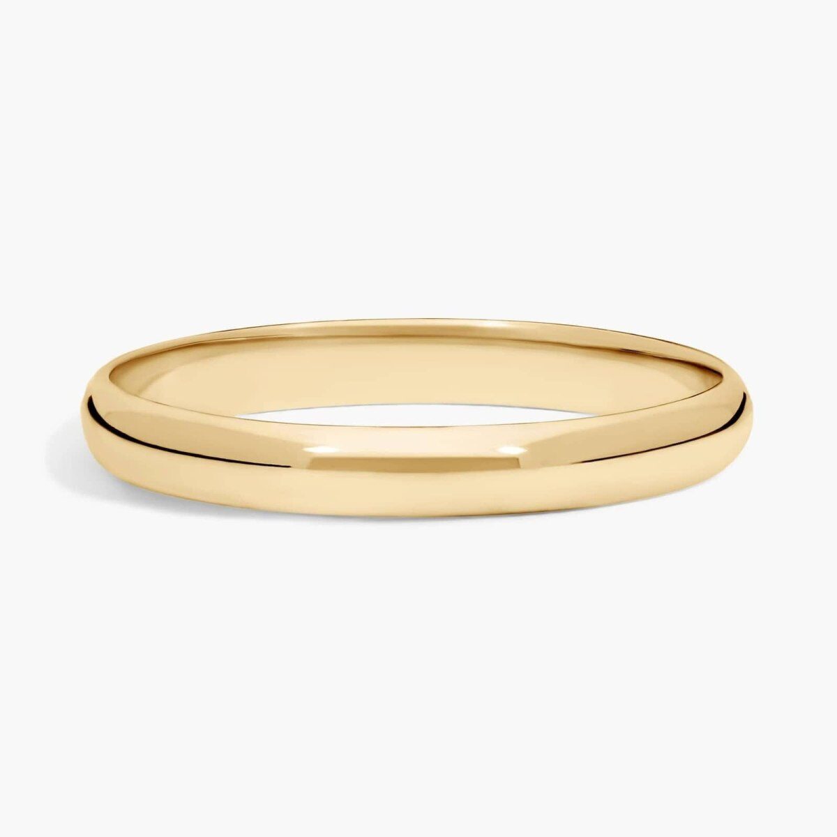 Alliance classique traditionnelle légèrement incurvée en or jaune 10 carats, 3 mm-1