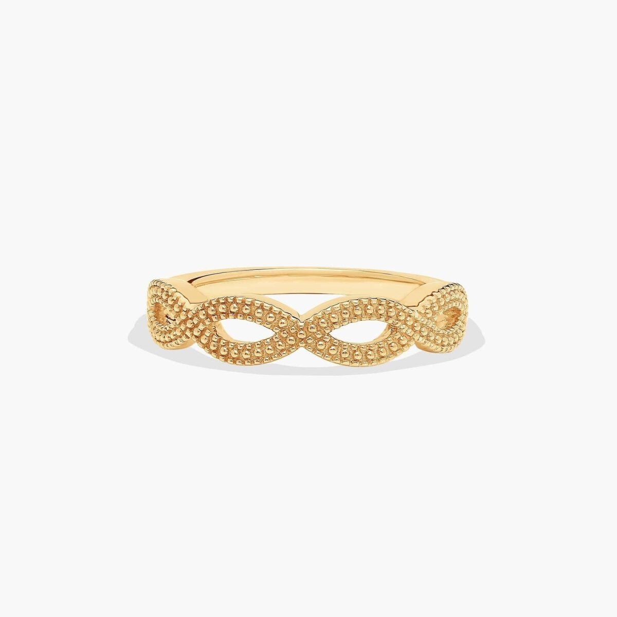10K Yellow Gold Vintage Infinity Wedding Band 1.8mm-1