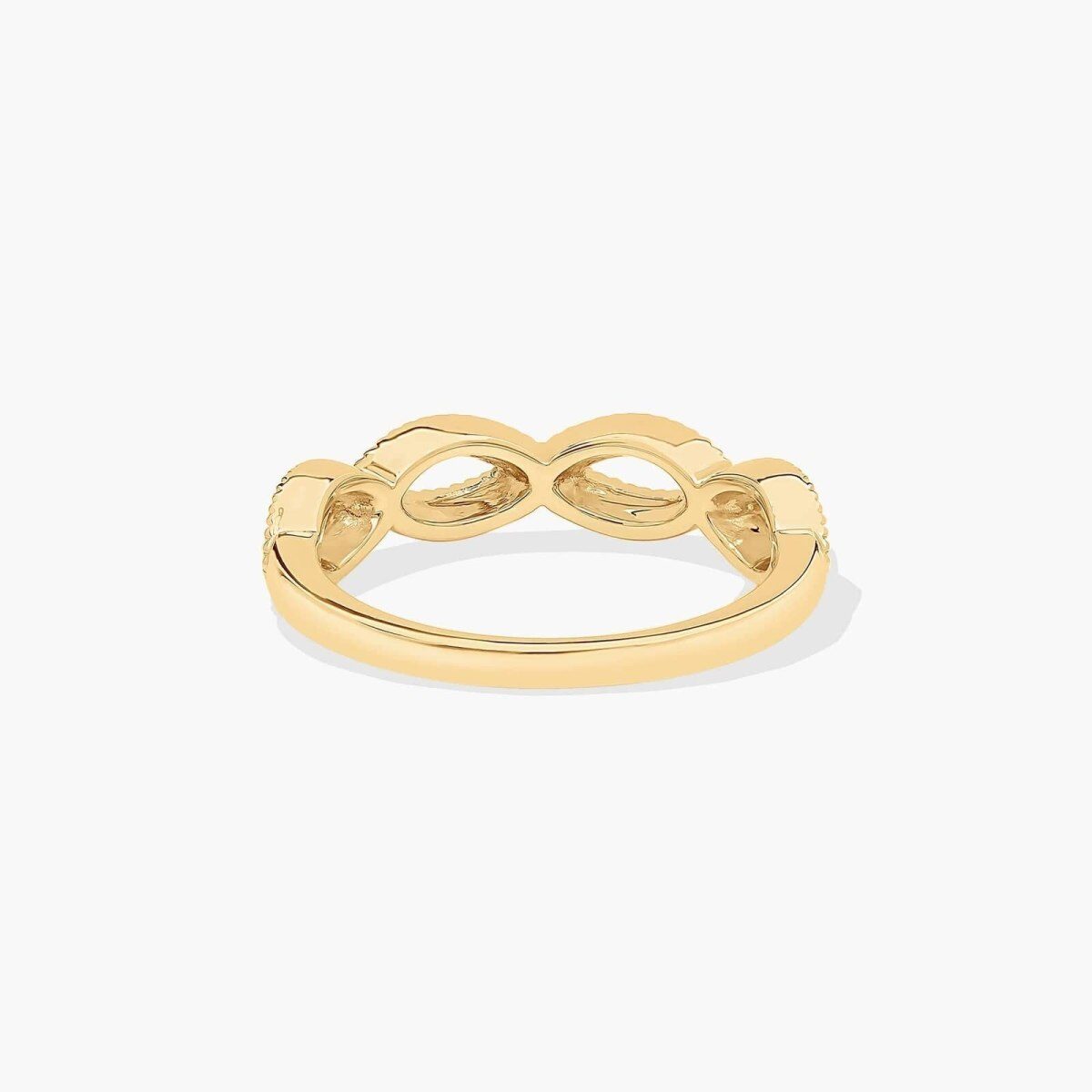 10K Yellow Gold Vintage Infinity Wedding Band 1.8mm-5