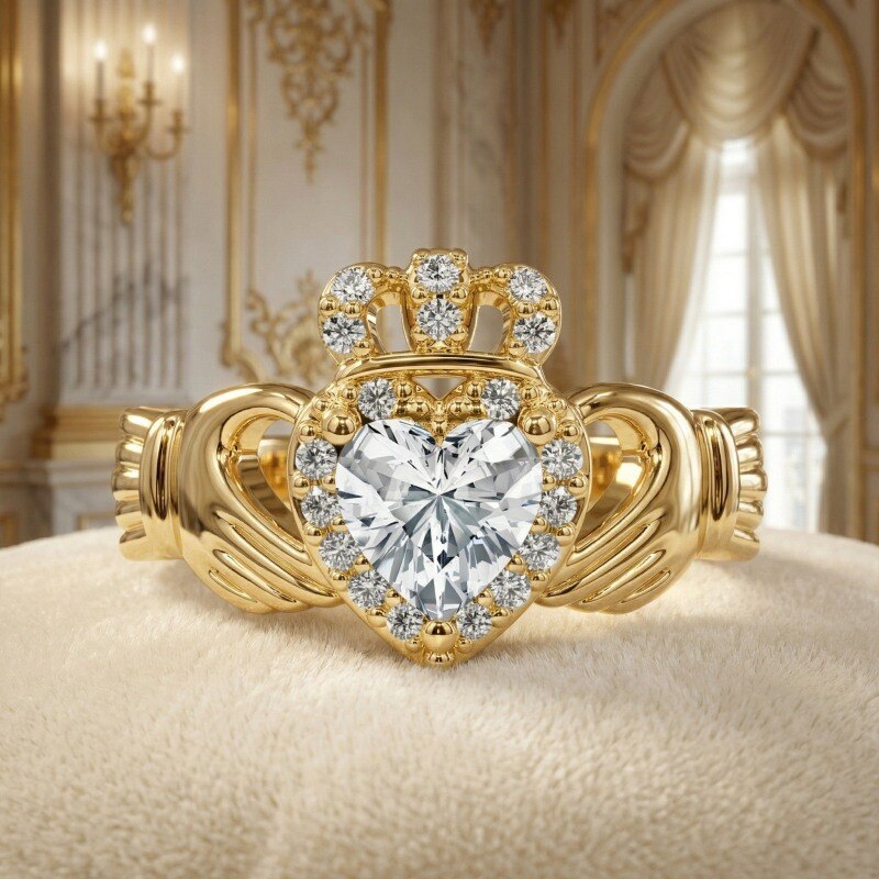 18K Gold 0.75 to 3.25 CT Heart Cut Lab Created Diamond Custom Engagement Ring D Color VVS-VS Clarity 3EX IGI Certified-4