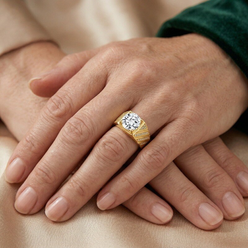 10K Gold 1.0 to 3.5 CT Round Cut Lab Created Diamond Custom Engagement Ring D Color VVS-VS Clarity 3EX IGI Certified-2