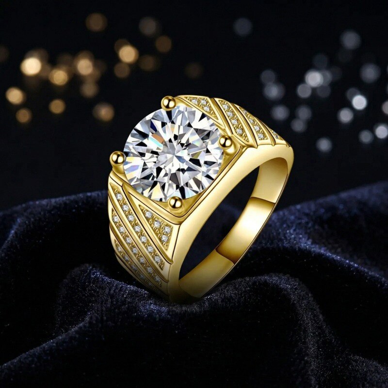 10K Gold 1.0 to 3.5 CT Round Cut Lab Created Diamond Custom Engagement Ring D Color VVS-VS Clarity 3EX IGI Certified-3