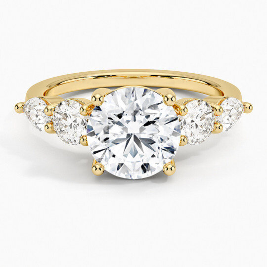 10K Gold 1.5-3.5CT Round Cut Lab Created Diamond Custom Engagement Ring D Color VVS2 Clarity 3EX IGI Certified