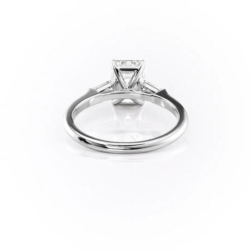 10K Gold 1 to 3.5 CT Emerald Cut Lab Created Diamond Custom Engagement Ring D Color VVS1-VS1 Clarity 3EX IGI Certified-5