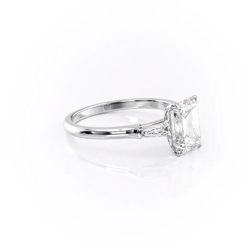 10K Gold 1 to 3.5 CT Emerald Cut Lab Created Diamond Custom Engagement Ring D Color VVS1-VS1 Clarity 3EX IGI Certified-6