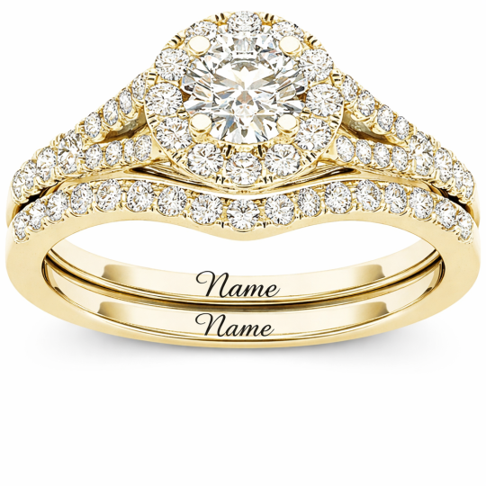 Anillo de compromiso personalizado de oro 10K con diamante redondo creado en laboratorio de 1 a 3,5 quilates, color D, claridad VVS1-VS1, certificado 3EX por IGI