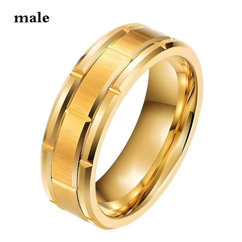14K Gold Asscher Cut Moissanite Couple Rings-4