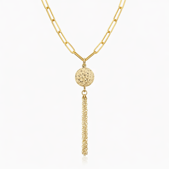Collier pendentif en perles d'or 14K
