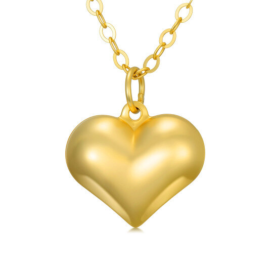 10K Gold Heart Pendant Necklace