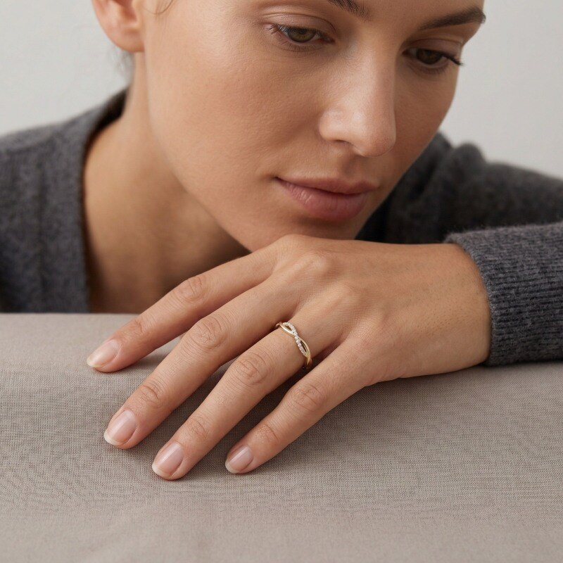 10K Gold Lab-Grown Diamond Custom Couple Rings-3