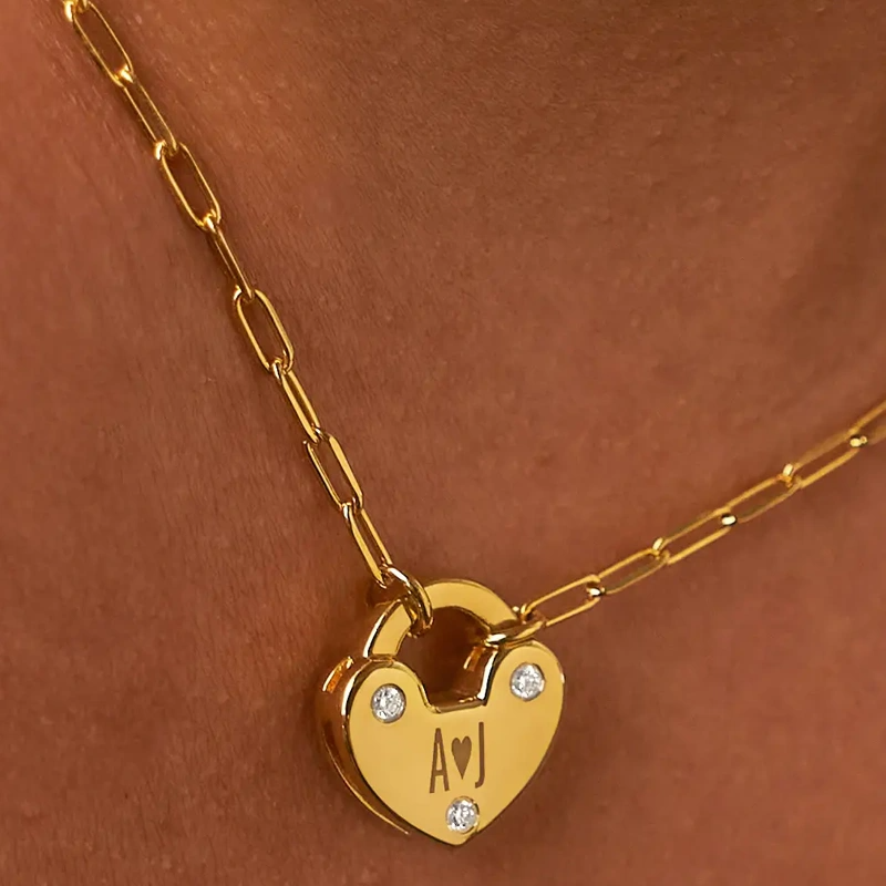Colgantes con letras iniciales personalizables y moissanita de oro de 14 quilates-3