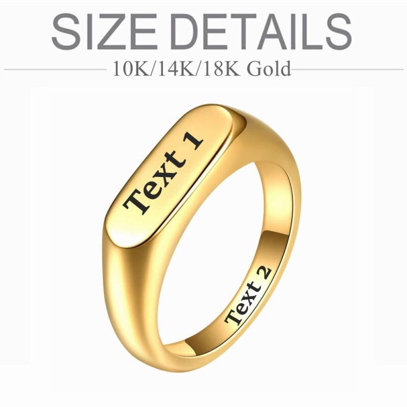 14K Gold Signet Ring-4