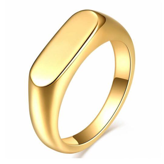 Anillo de sello de oro de 18 quilates