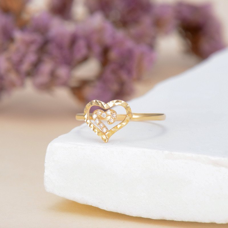 14K Gold Under 1/4 Ctw Round Cut Diamond Custom Gold Rings I Color I3 Clarity 3EX-3