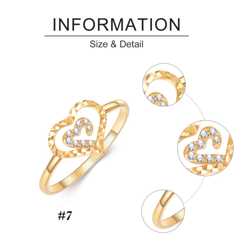 14K Gold Under 1/4 Ctw Round Cut Diamond Custom Gold Rings I Color I3 Clarity 3EX-5