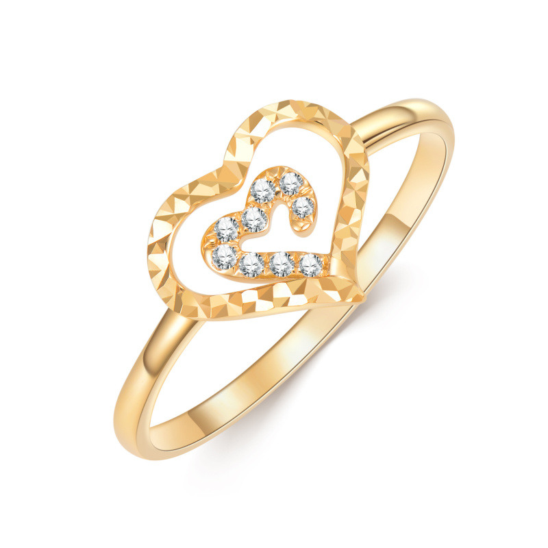 14K Gold Under 1/4 Ctw Round Cut Diamond Custom Gold Rings I Color I3 Clarity 3EX-1