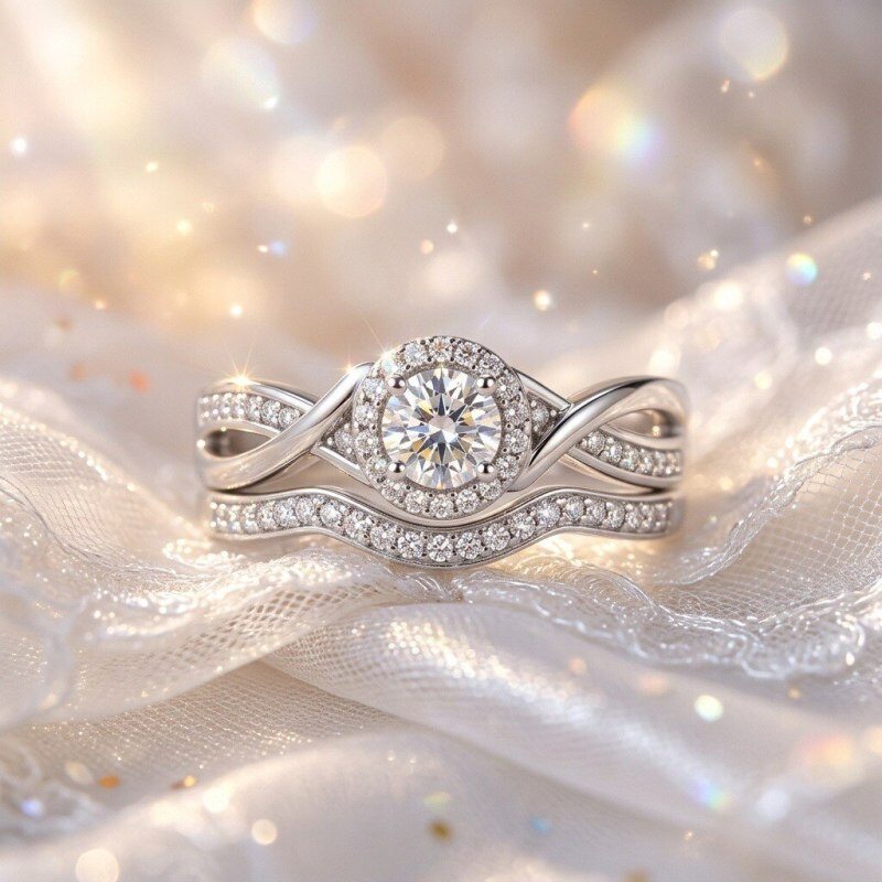 10K White Gold 1.5CT Oval Cut Lab-Grown Diamond Custom Engagement Ring D Color VVS2 Clarity 3EX IGI Certified-3