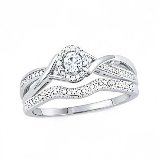 10K Or Blanc 1,5CT Diamant de Laboratoire Coupe Ovale Bague de Fiançailles Personnalisée Couleur D Clarté VVS2 Symétrie 3EX Certifiée IGI