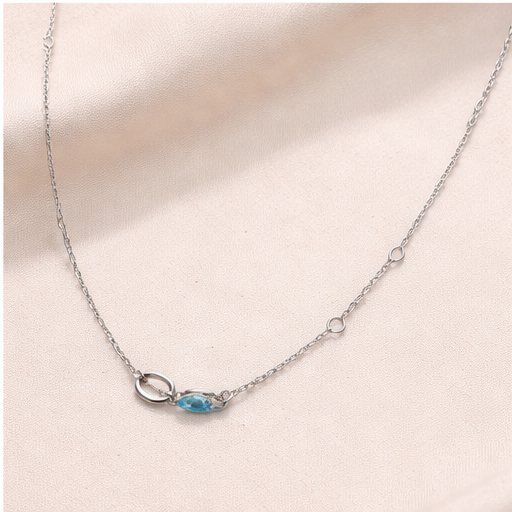 14K White Gold Plated Cable Chain Necklace-4