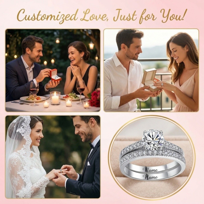 14K White Gold Round Cut Lab Created Diamond Custom Engagement Ring D Color VVS1-VS1 Clarity 3EX IGI Certified-4