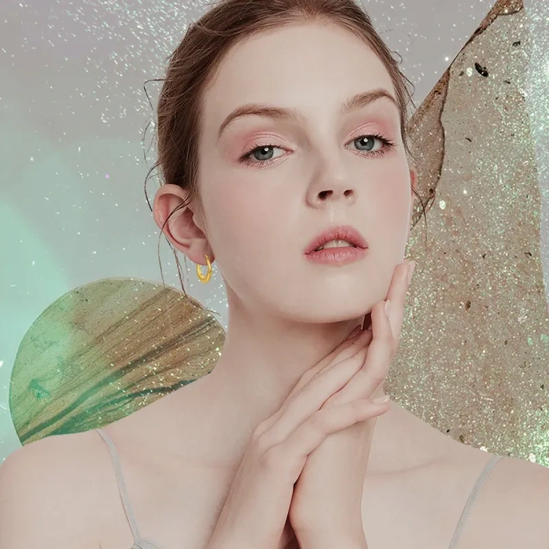 Boucles d'oreilles pendantes rondes en or 18 carats-2