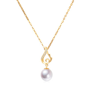 14K Gold 18'' +1'' +1'' Extender Inches Pearl Strand Necklace For Womem-55