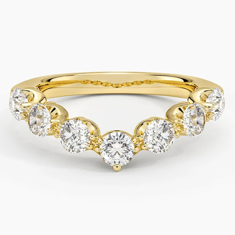 10K Gold 1 CT.T.W. Round Lab Created Diamond Custom Wedding Ring D Color VVS1-VS1 Clarity 3EX IGI Certified-58