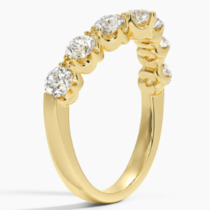 10-karätiger Roségold-Ehering mit 1 ct. Gesamtgewicht, rundem, im Labor hergestelltem Diamanten, Farbe D, Reinheit VVS1-VS1, 3EX, IGI-zertifiziert-2