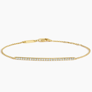 10K Gold 1/4 CT Diamond Bar Bracelet-7