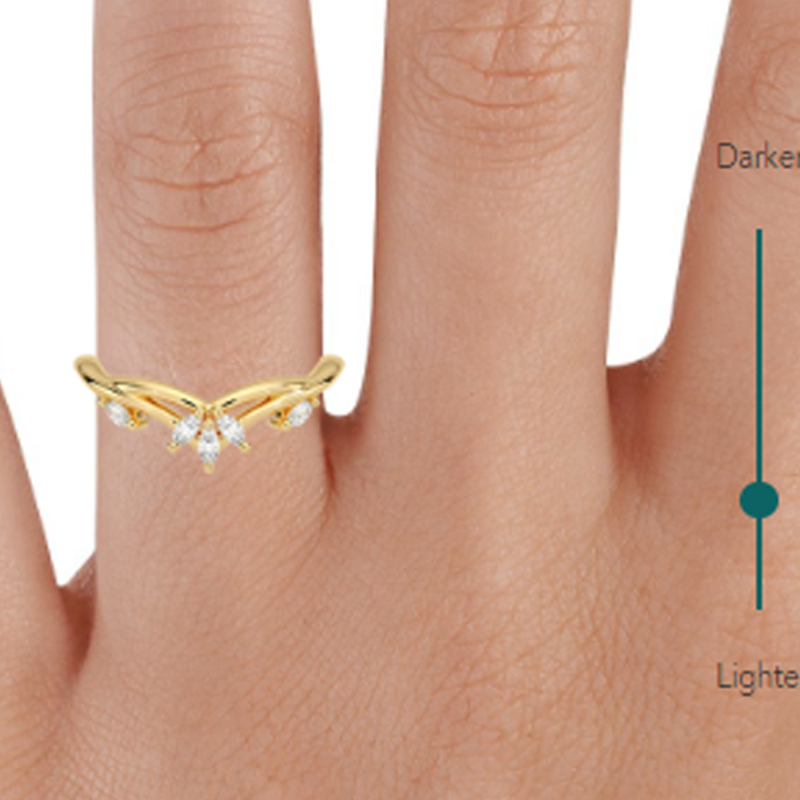 Anel de casamento em ouro rosa 10K com diamante em lapidação marquise de 0,5 quilates (total) - Cor D, Clareza VVS1-VS1 (3EX).-3