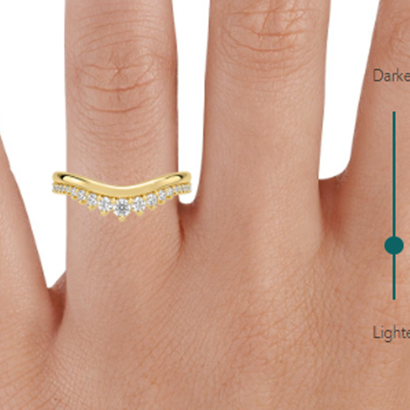 10K White Gold Diamond Custom Personalized Engraving & Wedding Ring F/G Color SI Clarity 3EX IGI Certified-3