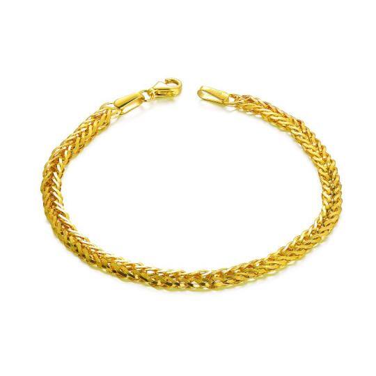 18K Goud 4mm Breedte Keltische Chopin Ketting Armband