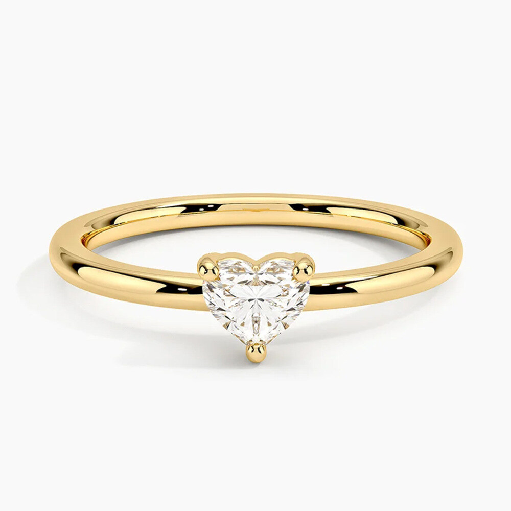18K Gold 0.5 to 3 CT Heart Cut Diamond Engagement Band D Color VVS-VS Clarity IGI Certified-1