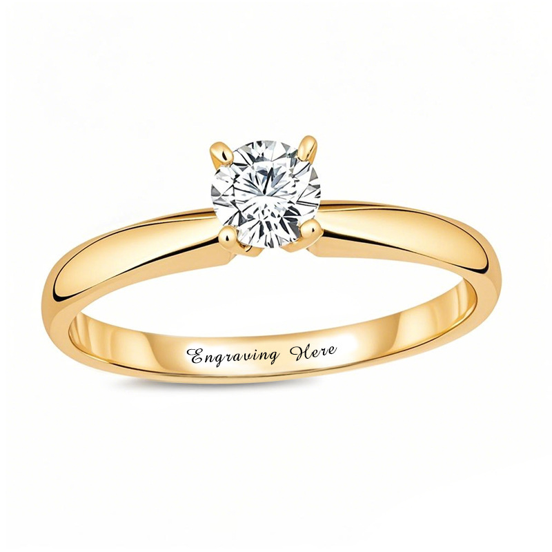 14K Gold 0.5 to 3 CT.T.W. Round Lab Created Diamond Custom Wedding Ring D Color VVS1 Clarity 3EX IGI Certified-1