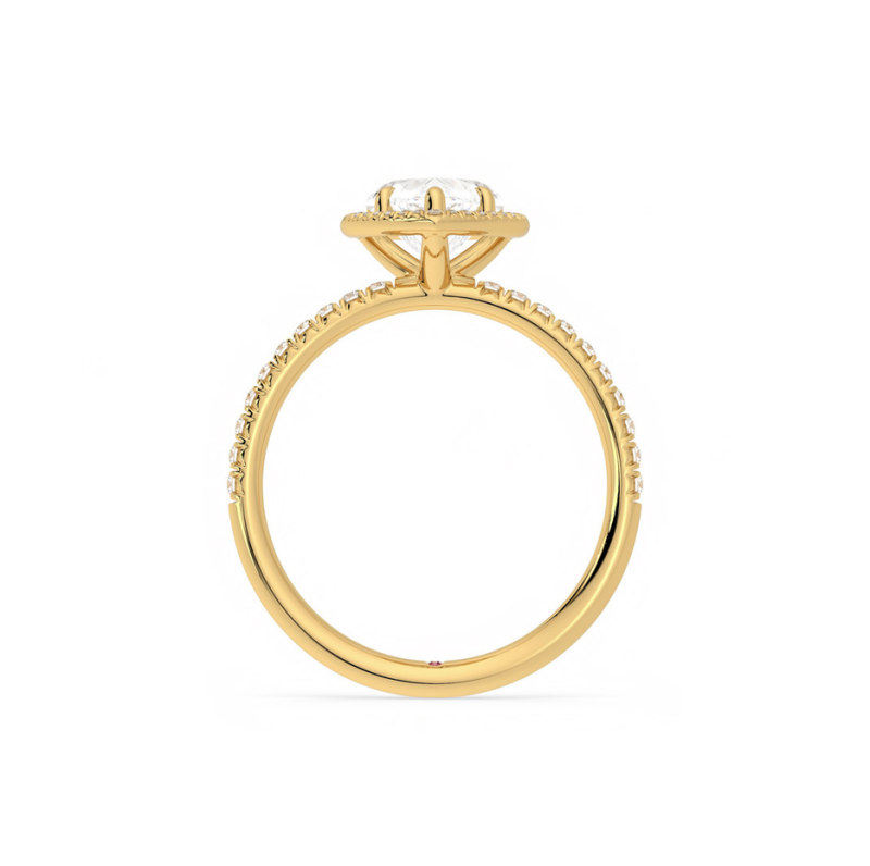 Verlobungsring aus 14-karätigem Gold mit 0,75 bis 3,25 ct.T.W. Herzförmig geschliffenem, im Labor hergestelltem Diamanten, Reinheit D VVS1-VS1 3EX, IGI-zertifiziert-3