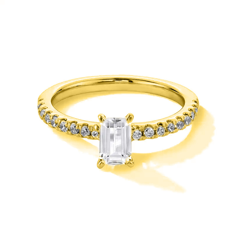 10K Gold 0.75 to 3.25 CT.T.W. Lab Created Diamond Engagement Ring VVS1-VS1 Clarity 3EX IGI Certified-1