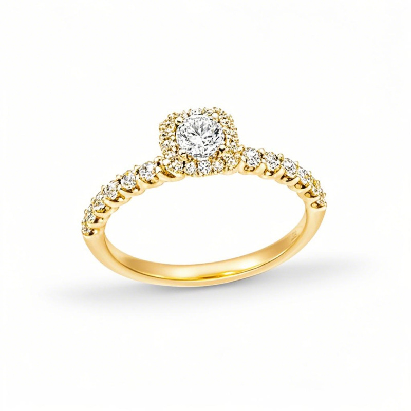 10K Gold 0.75 to 3.25 CT.T.W. Round Lab Created Diamond Custom Engagement Ring VVS1 Clarity 3EX IGI Certified-5