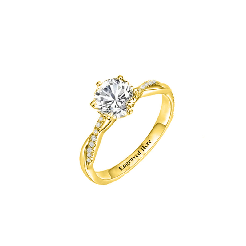 10K Gold 0.75 to 3.25 CT.T.W Round Lab Created Diamond Engagement Band D VVS1-VS1 3EX IGI Certified-1