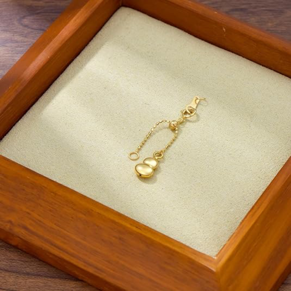 10K Gold 0.8Mm 2 Inches Bead Station Adjustable Extender Chain For Necklace Bracelet-3