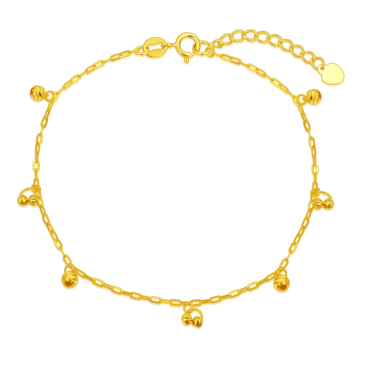 Pulseiras de sino de ouro 18k para mulheres, joias de amor, presente para esposa e filha-1