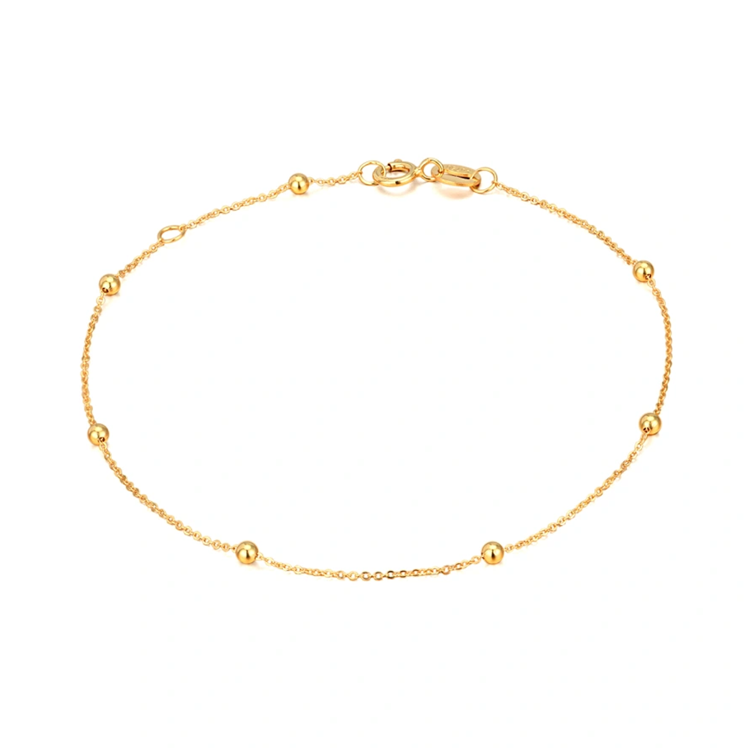 18K Gold Bead Brace… - image