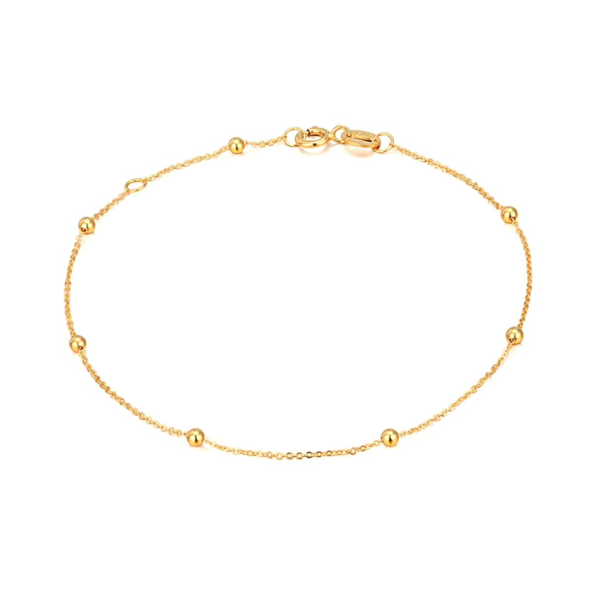 10K Gold Bead Bracelet for Women-1