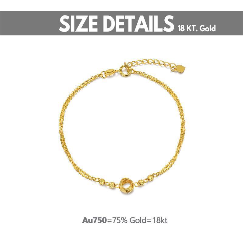 Pulseira em camadas com nó celta em ouro 10K-6