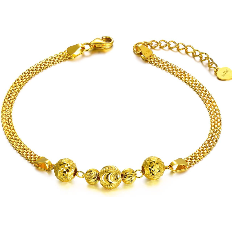 18K Gold Bead Layer… - image