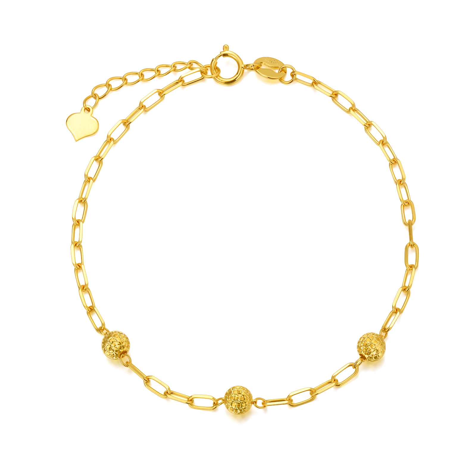 18K Gold Bead & Pap… - image